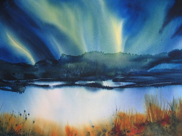 Картины Джанибекова Северное сияние