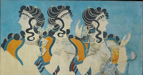 Дамы в голубом фреска Кносского дворца