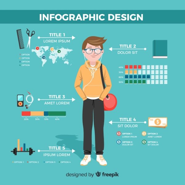 Работник инфографика