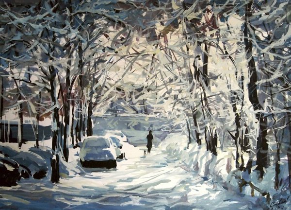 Зимняя деревня Дмитрий Левин