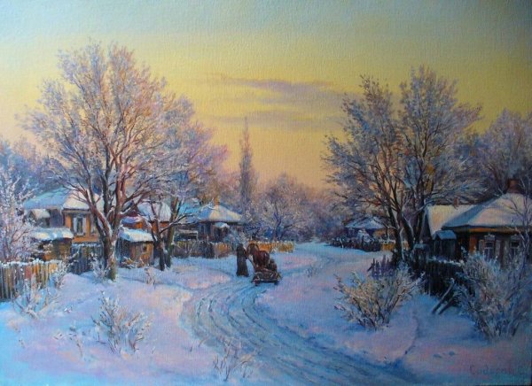 Художник Виктор Тормосов зима