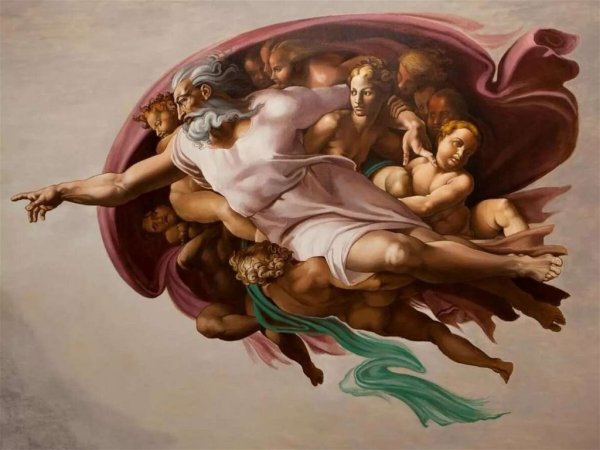 Сотворение Адама Сикстинская капелла Ватикан Рим Микеланджело 1508-1512