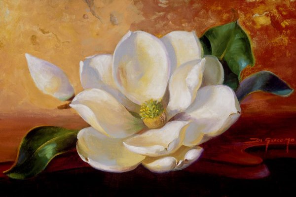 Цветы магнолии в живописи