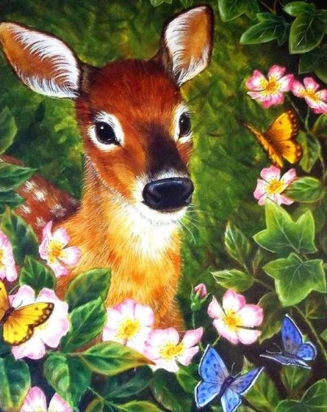 Алмазная мозаика Олененок Бэмби