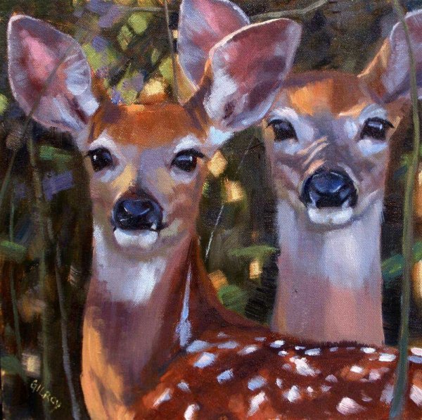 Олененок в живописи