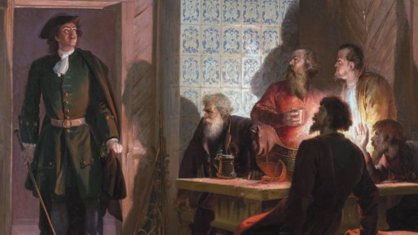 Петр i накрывает заговорщиков в доме Цыклера 23 февраля 1697 года