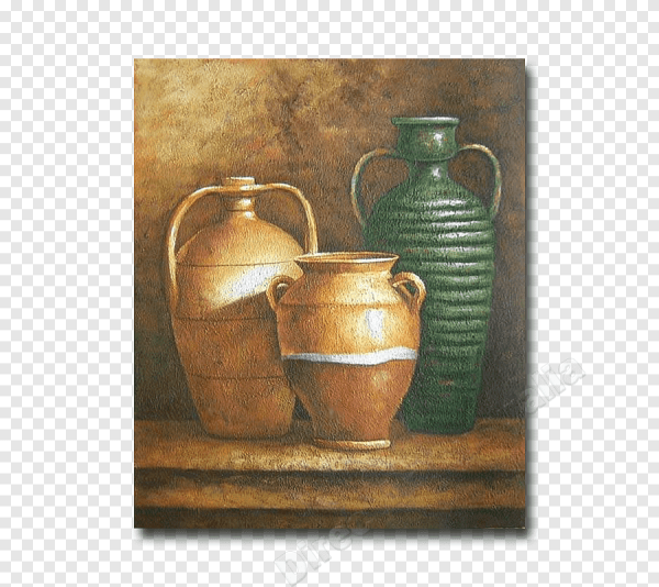 Глиняный Крынка живопись гуашь