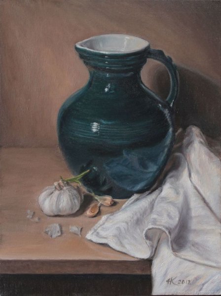 «Натюрморт с кувшином молока, дыней и сахарницей» поля Сезанна