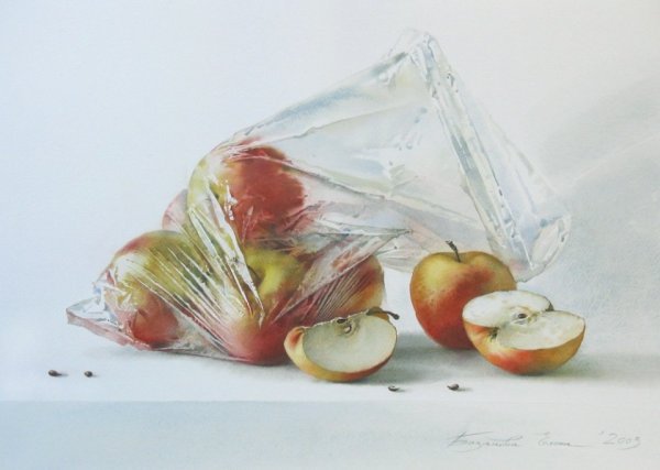 Гиперреализм фрукты живопись