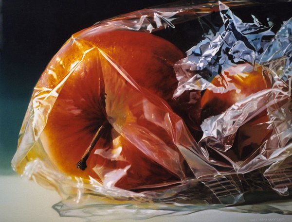 Рисование с помощью пищевой пленки