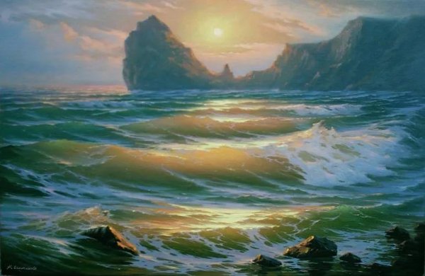 Гай Орландо Роуз картина морской Прибой