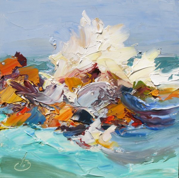 Водопад мастихином