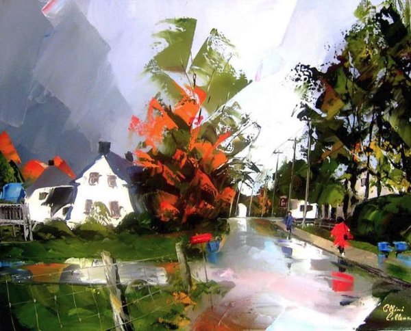 Акварель осень Леонид Афремов