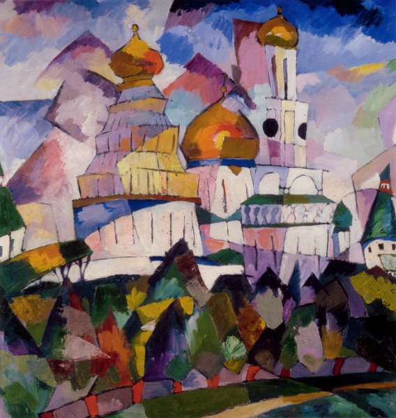 Аристарх Лентулов «церкви. Новый Иерусалим. 1917. Масло»