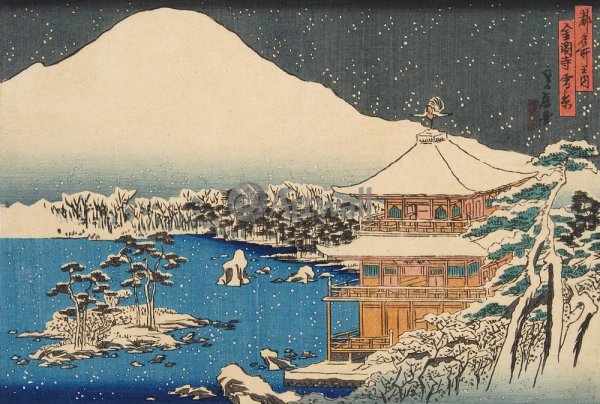 Японские Гравюры укиё-э пейзаж