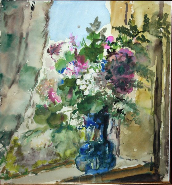 Артур Фонвизин акварель цветы