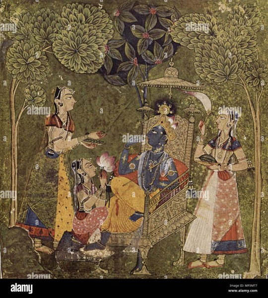 Индия Средневековая книжная миниатюра