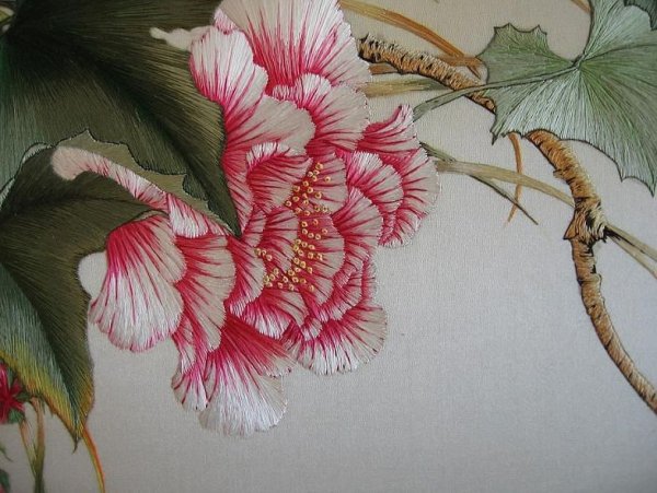 Вышивка гладью китайская шелковая