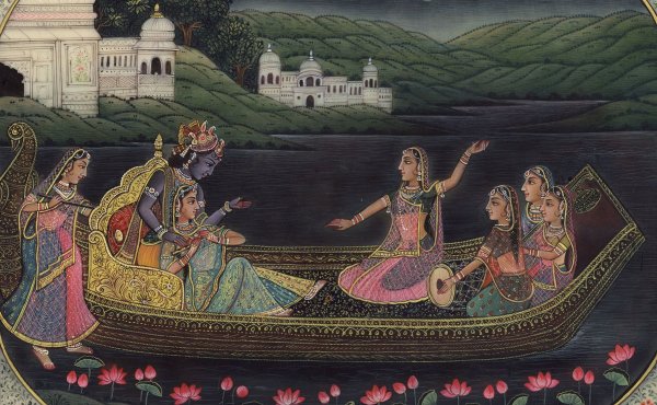 Индийский художник шарма Радха и Кришна