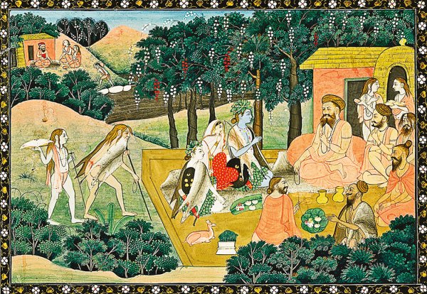 Индийская живопись Кришна и Радха