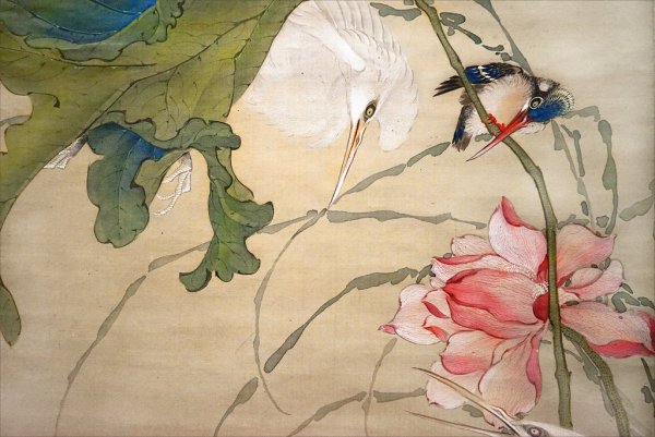 Японская живопись по шелку