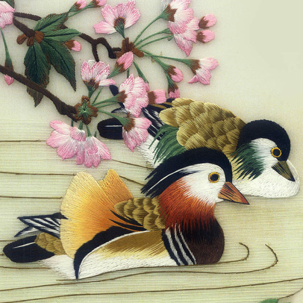 Китайская живопись утки мандаринки