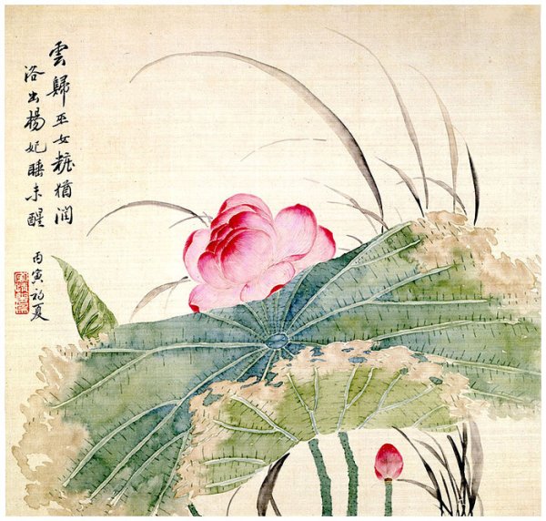 Китайская живопись цветы 17век