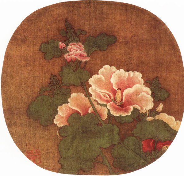 Мальвы в китайской живописи