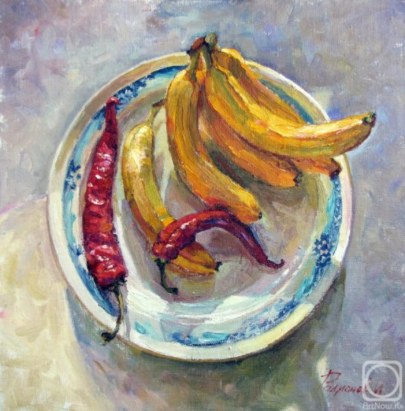 Банан живопись маслом