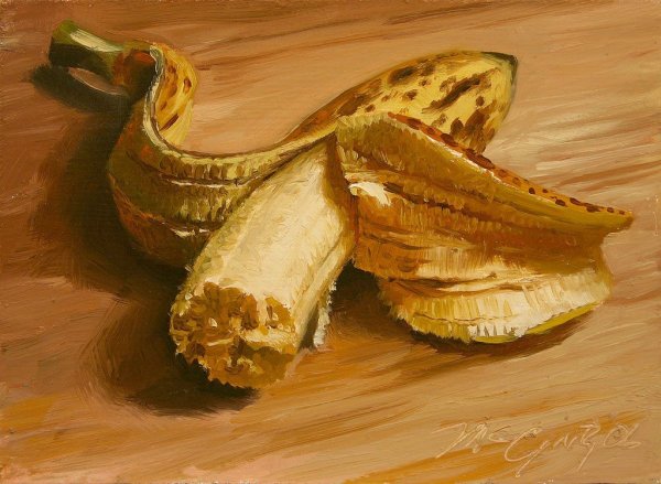 Банан гуашью