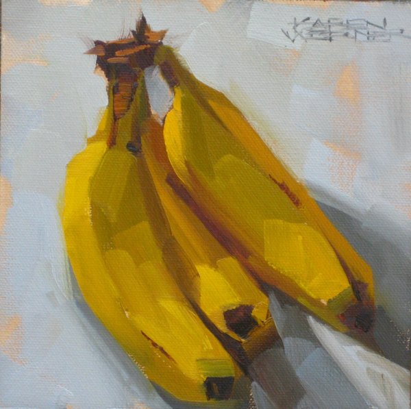 Бананы натюрморт пастель.