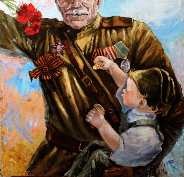 Живопись на тему день Победы