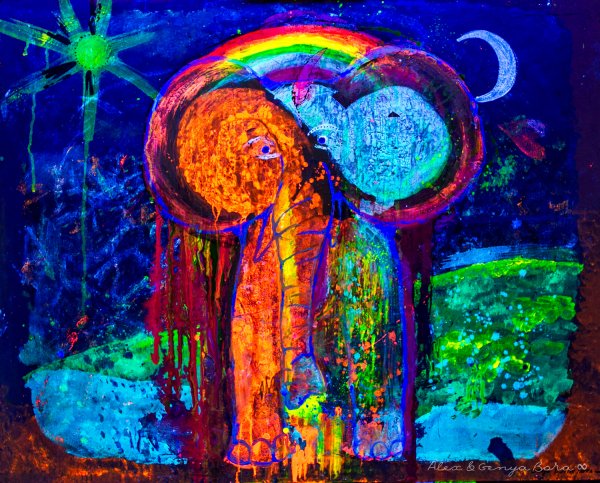 Действие картины при помощи животных