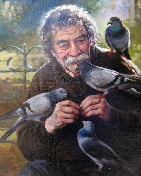 Человек голубь