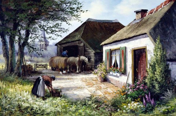 Голландская Сельская живопись Reint Withaar