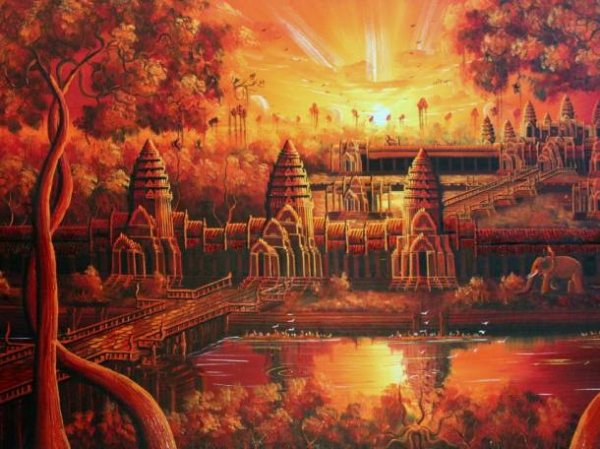 Картина маслом Ангкор ват