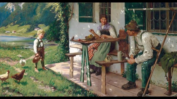 Немецкий художник Emil rau (1858-1937)