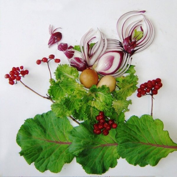 Украшение блюд из лука