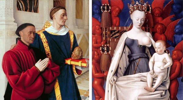 Жан Фуке Меленский диптих Мадонна