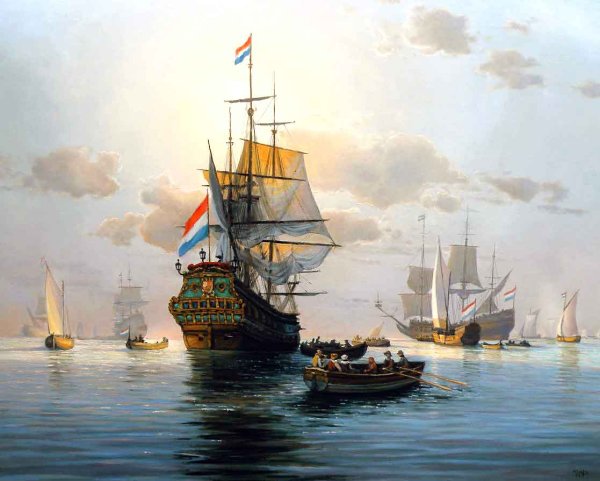 Корабль маслом