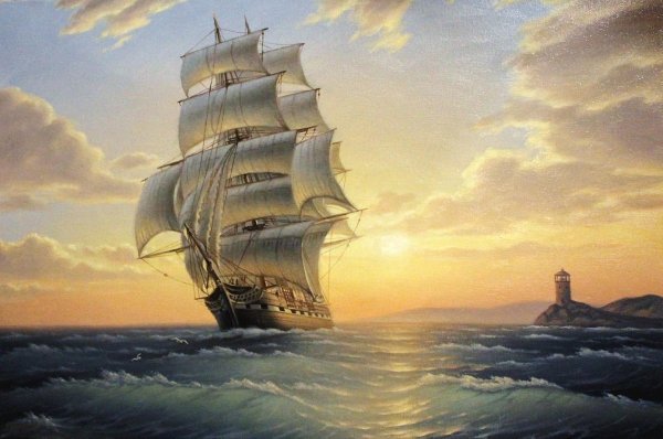 Морской пейзаж/художник Сычев Алексей Владимирович