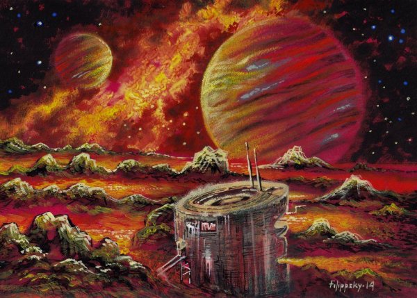 Космический пейзаж живопись