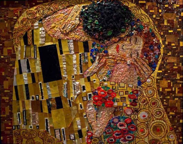 Панно климт из мозаики