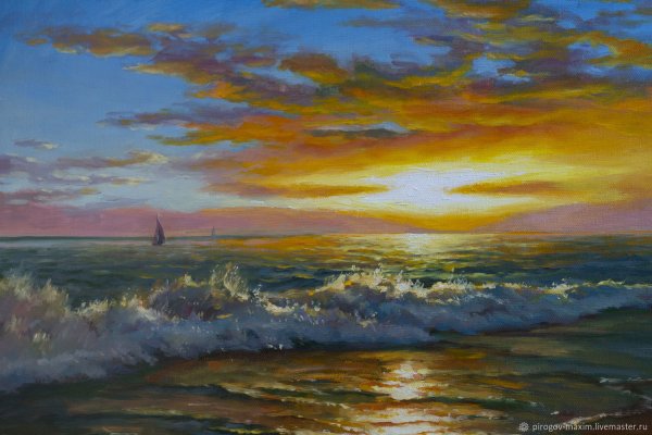 Живопись маслом море художник Соцков
