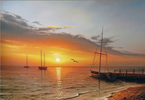 Картины Сергея Стоева морские пейзажи