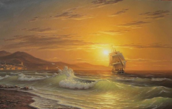 Морской пейзаж/художник Сычев Алексей Владимирович