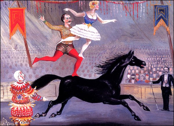 Цирковые лошади в живописи