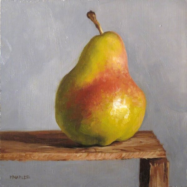 Фрукты масляной пастелью