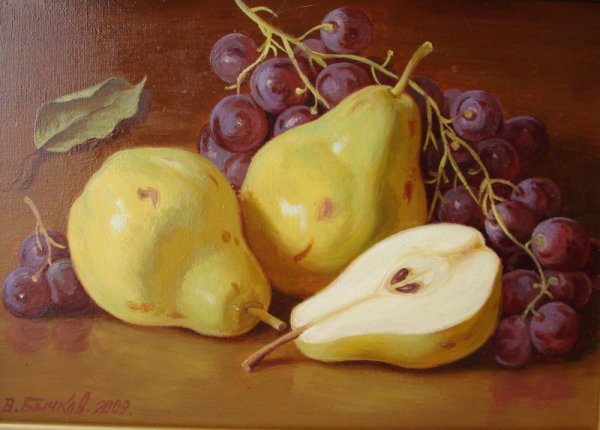 Груша акварелью Андрияка