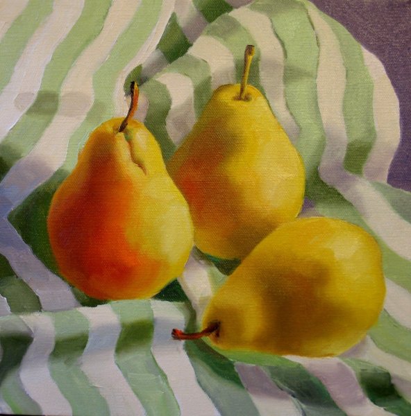 Груши пастелью